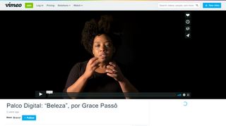 
                            12. Palco Digital: “Beleza”, por Grace Passô on Vimeo
