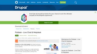 
                            11. Paldesk - Live Chat & Helpdesk | Drupal.org