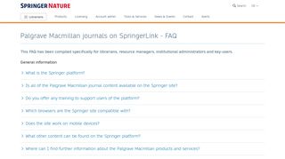 
                            8. Palgrave Macmillan journals on SpringerLink - FAQ | For Librarians ...