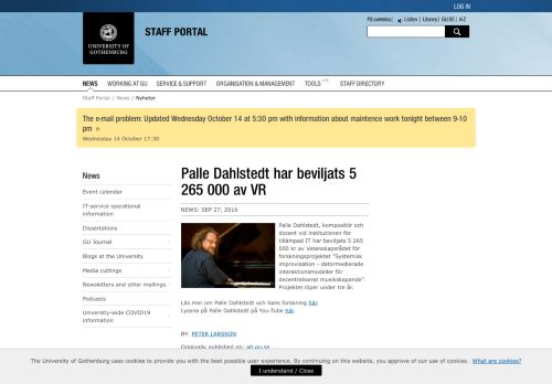 
                            11. Palle Dahlstedt har beviljats 5 265 000 av VR – Staff Portal - University ...