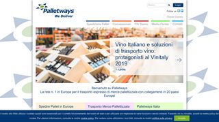 
                            2. Palletways Italia: Trasporti internazionali di Merci su Pallet
