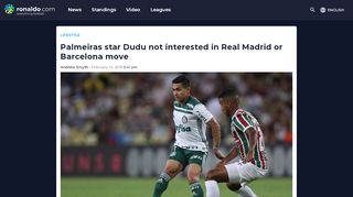
                            11. Palmeiras star Dudu not interested in Real Madrid or Barcelona ...