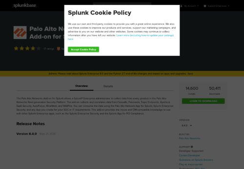 
                            10. Palo Alto Networks Add-on for Splunk | Splunkbase