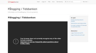 
                            1. Pålogging i Tidsbanken