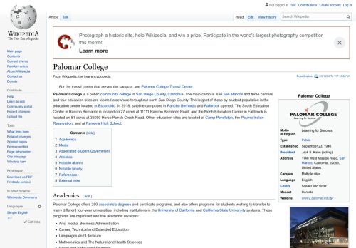 
                            11. Palomar College - Wikipedia