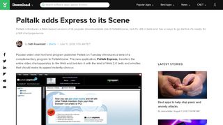 
                            9. Paltalk adds Express to its Scene - CNET Download.com