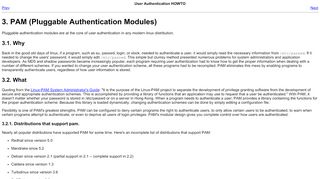 
                            5. PAM (Pluggable Authentication Modules)