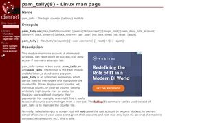 
                            10. pam_tally(8): login counter module - Linux man page