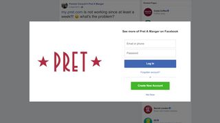 
                            4. Pamela Consoli - my.pret.com is not working since at least... | Facebook