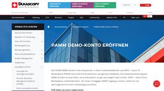 
                            11. PAMM DEMO-Konto eröffnen :: Dukascopy Bank SA | Swiss Forex ...