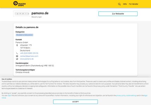 
                            8. pamono.de Bewertungen & Erfahrungen | Trusted Shops