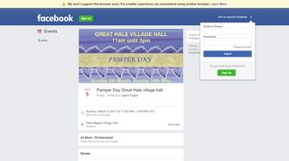 
                            10. Pamper Day Great Hale village hall - Facebook