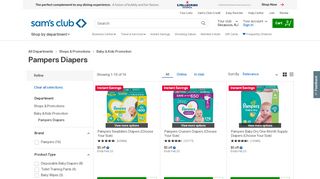 
                            10. Pampers Diapers - Sam's Club