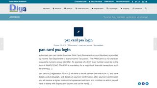 
                            10. pan card psa login - Dige