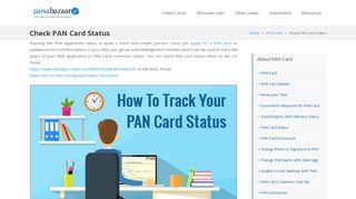 
                            10. PAN Card Status Online - How to Check NSDL,UTI PAN Application ...