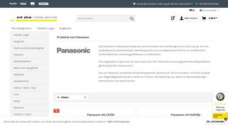 
                            6. Panasonic Broadcast und ProAV - Kameras, Bildmischer, Recorder ...