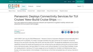 
                            9. Panasonic Deploys Connectivity Services for TUI Cruises' New-Build ...