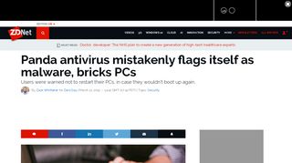 
                            10. Panda antivirus mistakenly flags itself as malware, bricks PCs | ZDNet