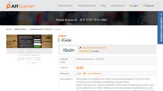 
                            12. Panda Research - SOI (US) CPA Offer | iGain Affiliate Offers ...