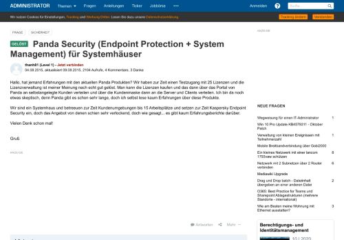
                            12. Panda Security (Endpoint Protection System Management) für ...