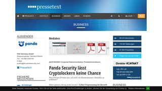 
                            10. Panda Security lässt Cryptolockern keine Chance - Pressetext Austria