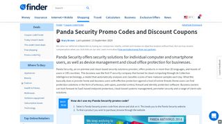 
                            12. Panda Security promo codes and coupons | finder.com