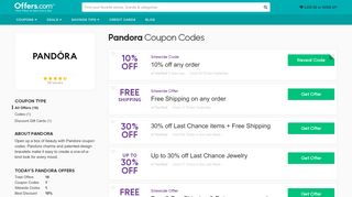 
                            12. Pandora Coupons & Promo Codes 2019: 30% off + Free Shipping