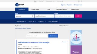 
                            7. Pandora Jobs in All Australia - SEEK