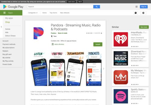 
                            8. Pandora Music - Apps on Google Play