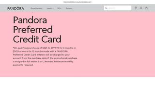 
                            8. PANDORA Preferred Credit Card - PANDORA Jewelry