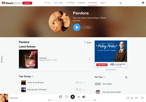 
                            8. Pandora Radio: Listen to Free Music & Get The Latest Info | iHeartRadio