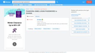 
                            7. PANDORA SIMS LOGIN PASSWORD in GHANA - Iglobal.co