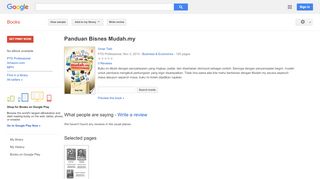 
                            11. Panduan Bisnes Mudah.my - Keputusan Buku Google