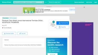 
                            12. Panduan Cara Akses Jurnal Internasional Terindex DOAJ, SCOPUS ...