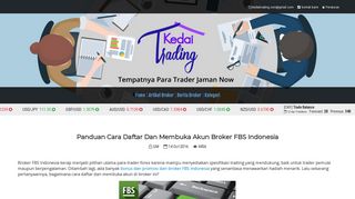 
                            11. Panduan Cara Daftar Dan Membuka Akun Broker FBS Indonesia
