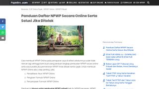 
                            6. √ Panduan Daftar NPWP Secara Online Serta Solusi Jika Ditolak ...