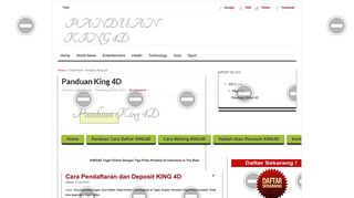 
                            7. Panduan King 4D | Panduan King 4D