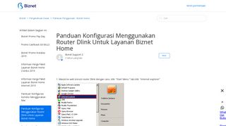 
                            2. Panduan Konfigurasi Menggunakan Router Dlink Untuk Layanan ...