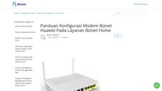 
                            7. Panduan Konfigurasi Modem Biznet Huawei Pada Layanan Biznet ...