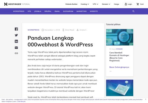 
                            7. Panduan Lengkap 000webhost & WordPress - Hostinger