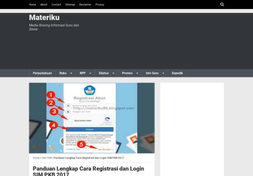 
                            8. Panduan Lengkap Cara Registrasi dan Login SIM PKB 2017 - Materiku