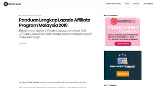 
                            4. Panduan Lengkap Lazada Affiliate Program Malaysia 2019 ...