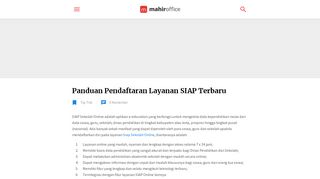 
                            8. Panduan Lengkap Pendaftaran Layanan SIAP Sekolah Online Terbaru