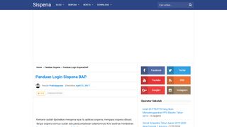 
                            8. Panduan Login Sispena BAP - Sispena