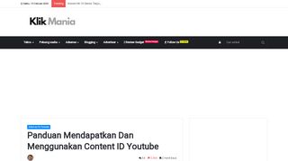 
                            3. Panduan Mendapatkan Dan Menggunakan Content ID Youtube