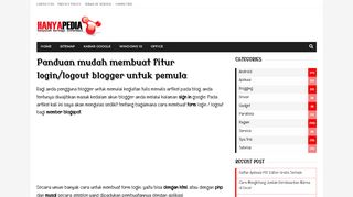 
                            1. Panduan mudah membuat fitur login/logout blogger untuk pemula ...