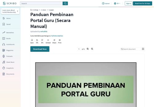 
                            13. Panduan Pembinaan Portal Guru (Secara Manual) - Scribd