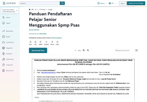 
                            11. Panduan Pendaftaran Pelajar Senior Menggunakan Spmp Psas