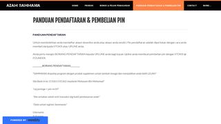 
                            12. Panduan Pendaftaran & Pembelian Pin - AZAM SAMMANIA