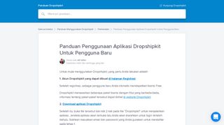 
                            3. Panduan Penggunaan Aplikasi Dropshipkit Untuk Pengguna Baru ...